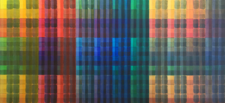 Multi-coloured patterned artwork